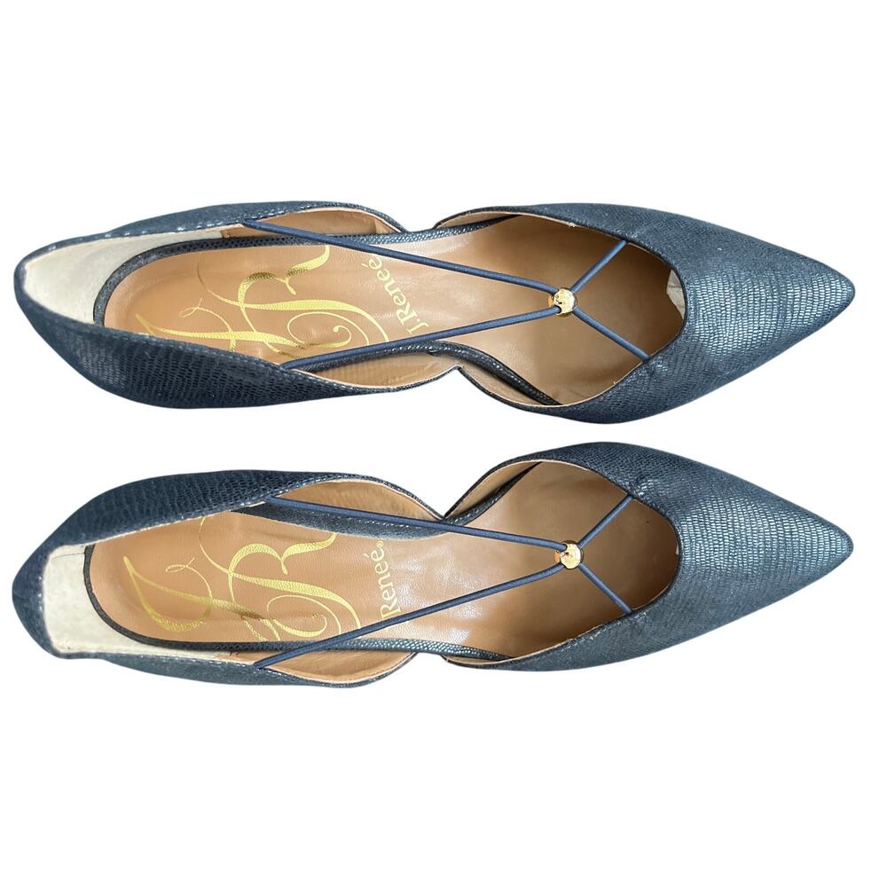 J. Renee Veeva Navy Kitten Heels – Size 8.5M | Elegant & Comfortable